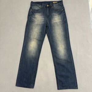 BX BlacX Premium Denim Straight Leg Jeans Medium Wash Blue Mens Size W32 L32